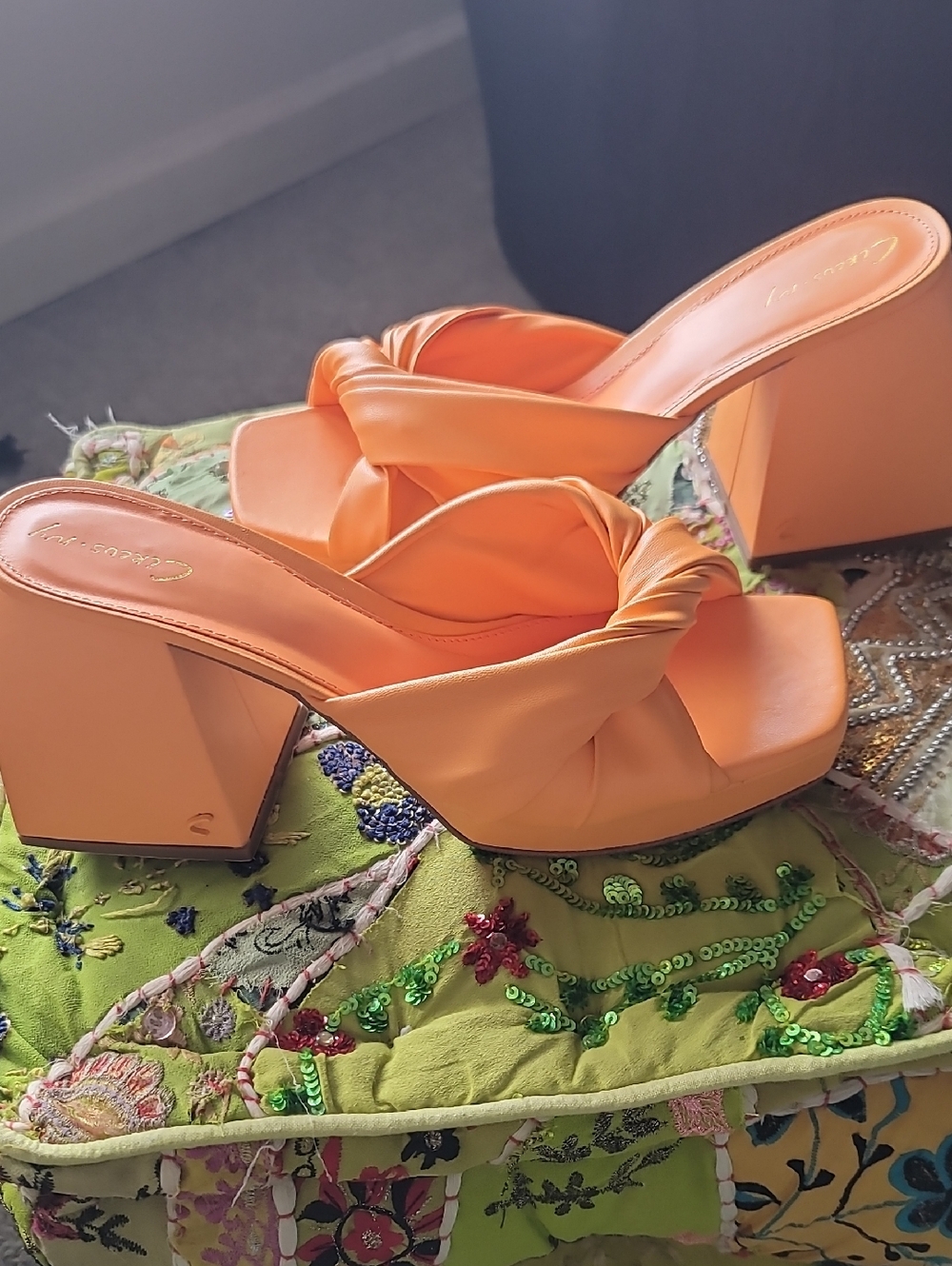 Circus NY by Sam Edelman Marianna Heeled Sandals Color Creamsicle